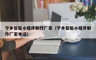 黑龙江宁乡智能小程序制作厂家（宁乡智能小程序制作厂家电话）